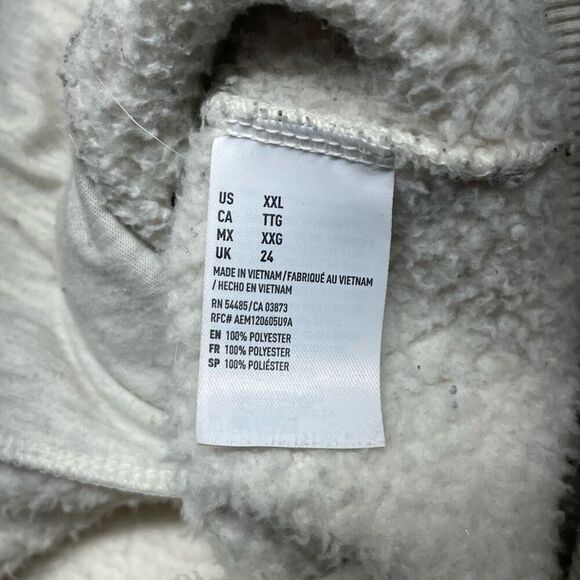 American Eagle Cream High Pile Fleece Jacket N0268 - Picture 7 of 8